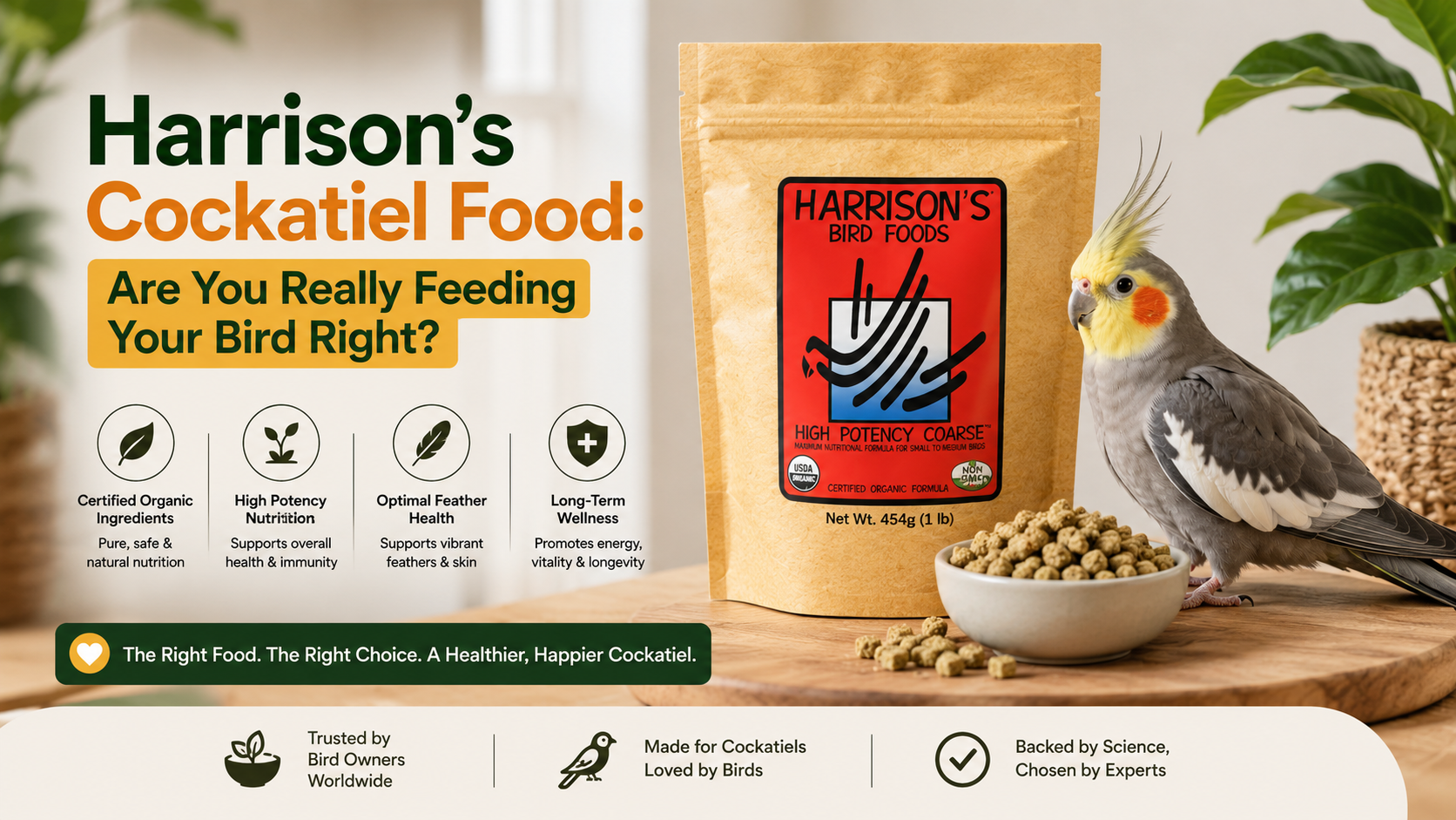 Harrison’s Cockatiel Food